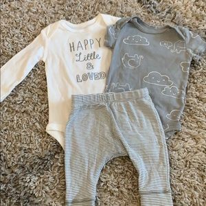 3 month bundle onesie and pants gender neutral